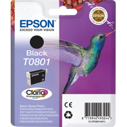Epson Hummingbird Singlepack Black T0801 Claria Photographic Ink