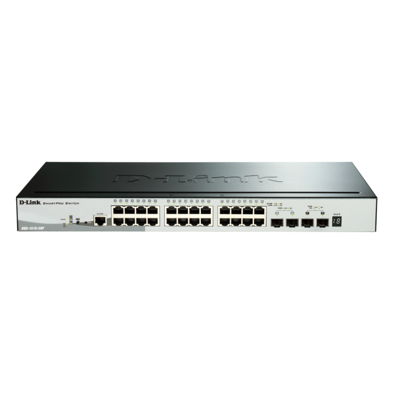 D-Link 28-Port Gigabit Stackable PoE Smart Managed Switch including 2 x 10G SFP+ & 2 x SFP