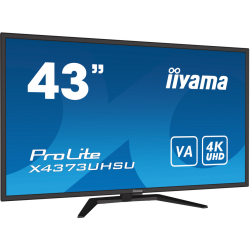 iiyama ProLite 43" large format desktop monitor with 4K resolution, offering you the power of four displays packed into one
