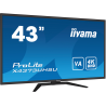 iiyama ProLite 43" large format desktop monitor with 4K resolution, offering you the power of four displays packed into one