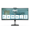 AOC V5 CU34V5CW LED display 86.4 cm (34") 3440 x 1440 pixels Wide Quad HD Black