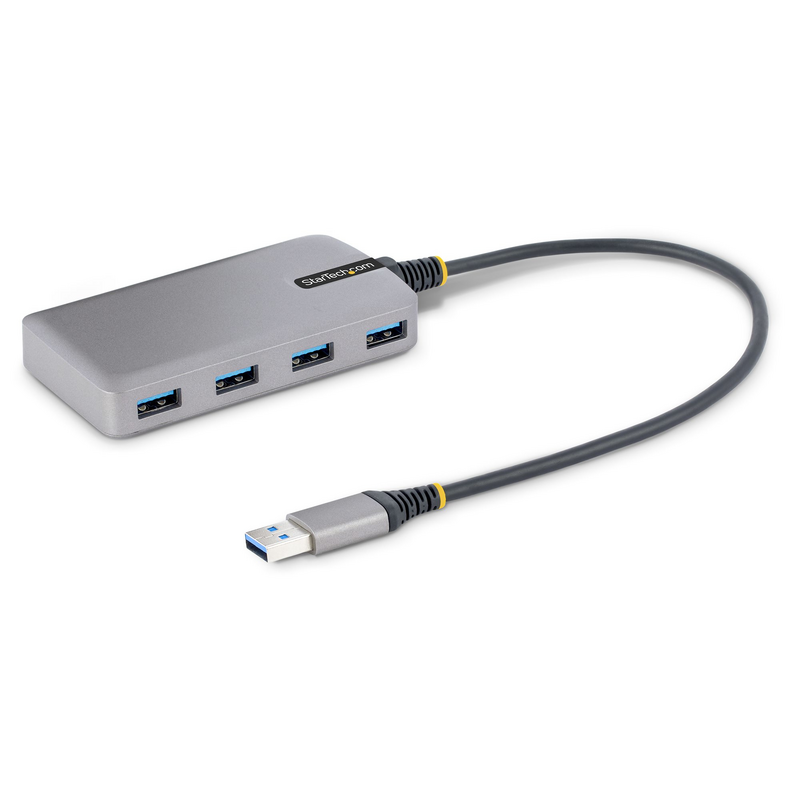 StarTech.com 4-Port USB Hub - USB 3.0 5Gbps, Bus Powered, USB-A to 4x USB-A Hub w/ Optional Auxiliary Power Input - Portable Des