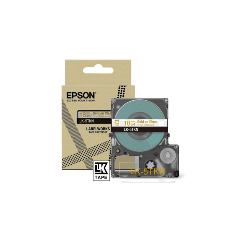 Epson LK-5TKN Gold, Transparent
