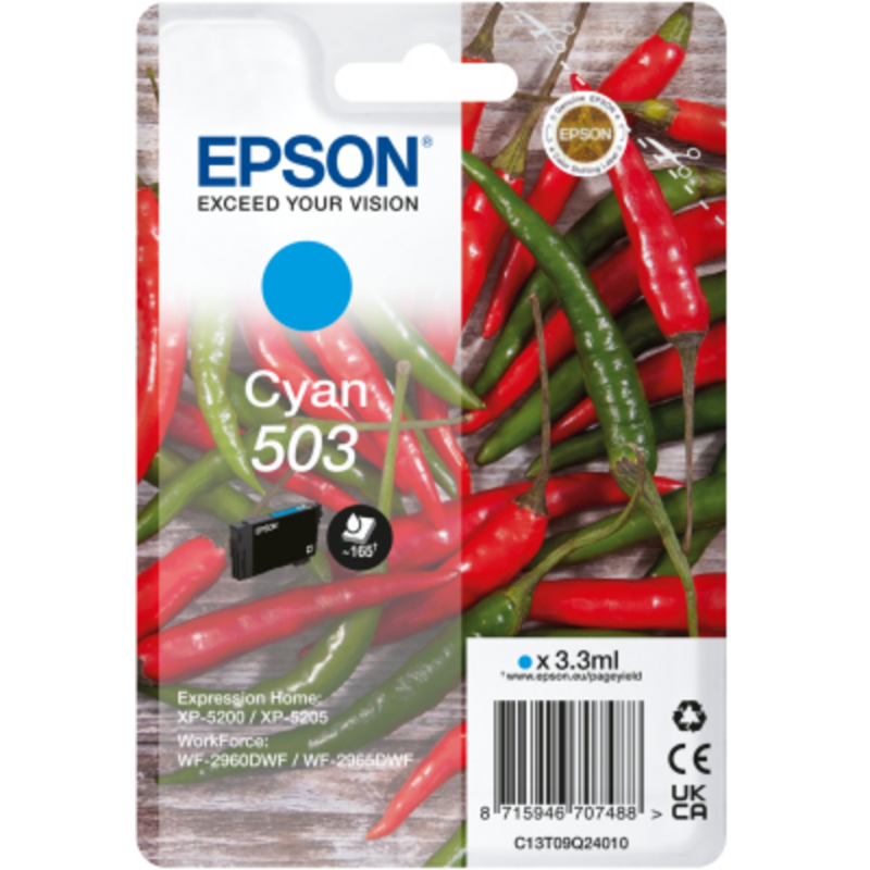Epson 503 ink cartridge 1 pc(s) Original Standard Yield Cyan