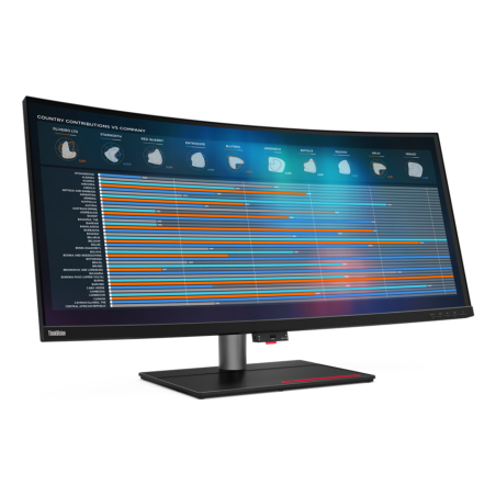 Lenovo ThinkVision P40w-20 LED display 100.8 cm (39.7") 5120 x 2160 pixels 5K Ultra HD Black