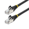 StarTech.com 7.5m CAT6a Ethernet Cable - Black - Low Smoke Zero Halogen (LSZH) - 10GbE 500MHz 100W PoE++ Snagless RJ-45 w/Strain