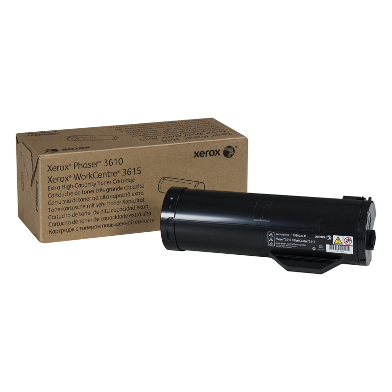 Xerox Genuine Phaser® 3610, WorkCentre® 3615 Black Extra High capacity Toner Cartridge (25300 Pages) - 106R02731