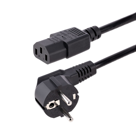StarTech.com 3m (10ft) Computer Power Cord, 18AWG, EU Schuko to C13 Power Cord, 250V 10A, Black Replacement AC Cord, TV/Monitor 