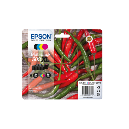 Epson 503XL ink cartridge 4 pc(s) Original High (XL) Yield Black, Cyan, Magenta, Yellow