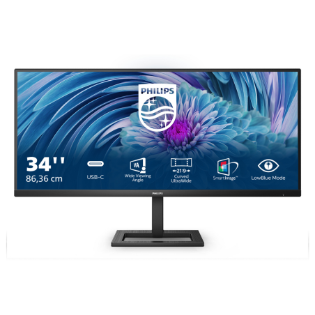 Philips E Line 346E2LAE/00 LED display 86.4 cm (34") 3440 x 1440 pixels Wide Quad HD LCD Black