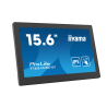 iiyama 15.6” Full HD PCAP 10pt touchscreen monitor with IPS panel technology, integrated media player and a hinged stand on the 