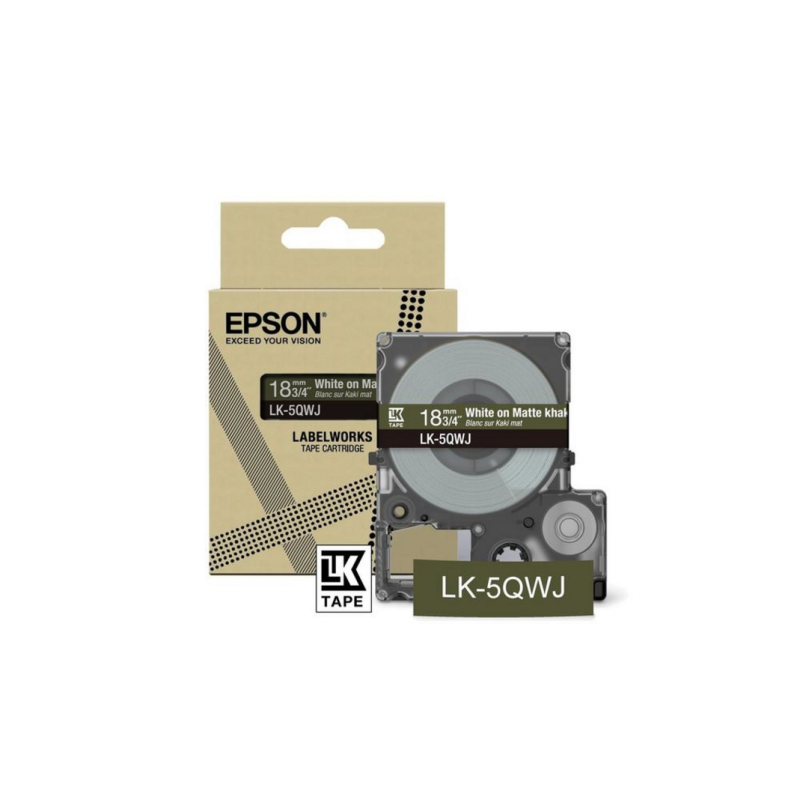 Epson LK-5QWJ Khaki, White