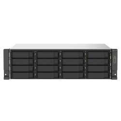 QNAP TS-1673AU-RP-16G NAS/storage server Rack (3U) Ryzen Embedded V1500B 16 GB DDR4 0 TB QNAP QTS Black, Grey