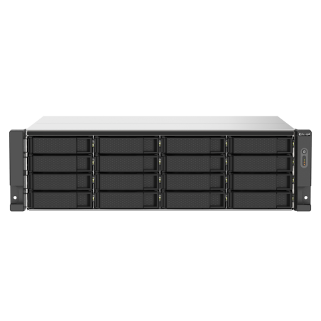 QNAP TS-1673AU-RP-16G NAS/storage server Rack (3U) Ryzen Embedded V1500B 16 GB DDR4 0 TB QNAP QTS Black, Grey