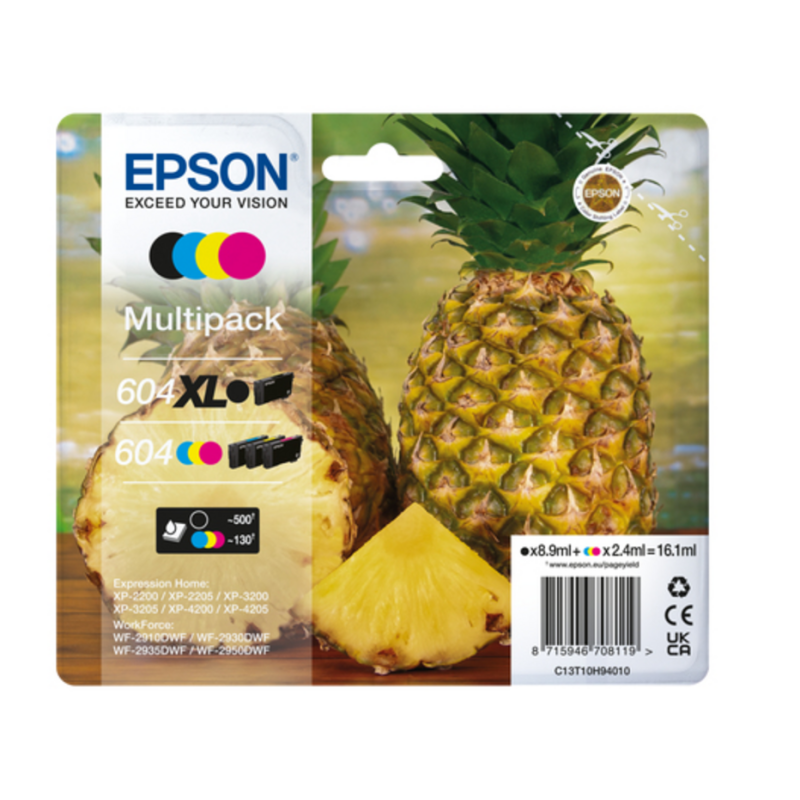 Epson 604XL ink cartridge 4 pc(s) Original High (XL) Yield Black, Cyan, Magenta, Yellow