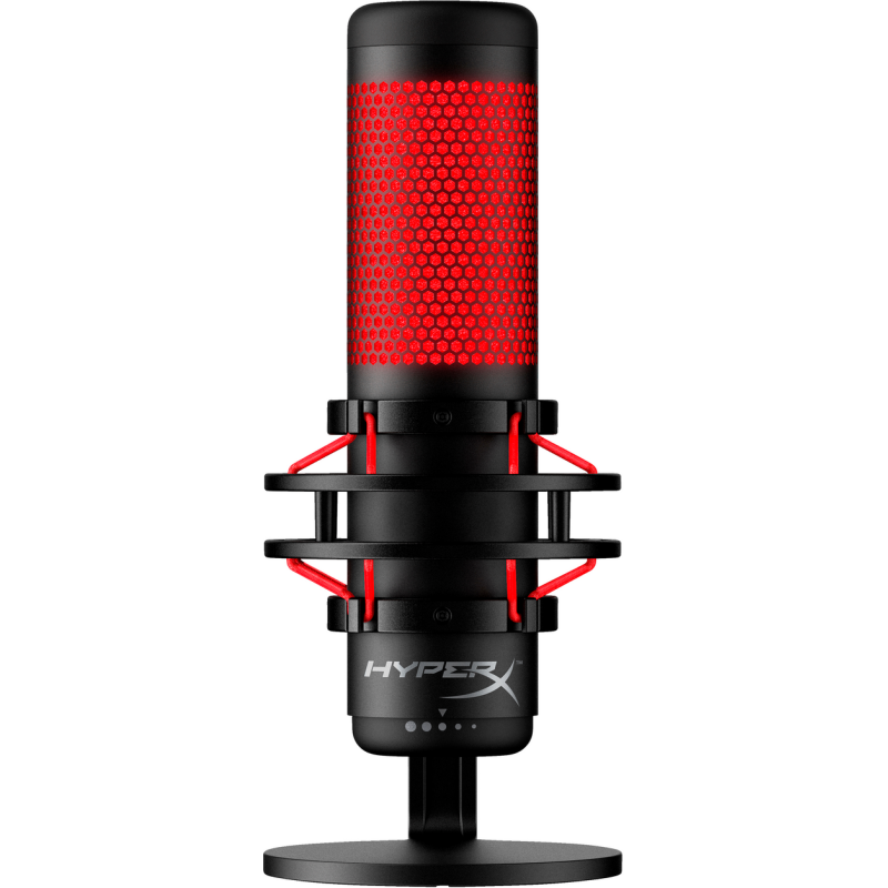 HyperX QuadCast - USB Microphone (Black-Red) - Red Lighting