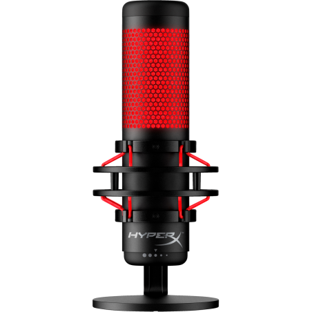 HyperX QuadCast - USB Microphone (Black-Red) - Red Lighting