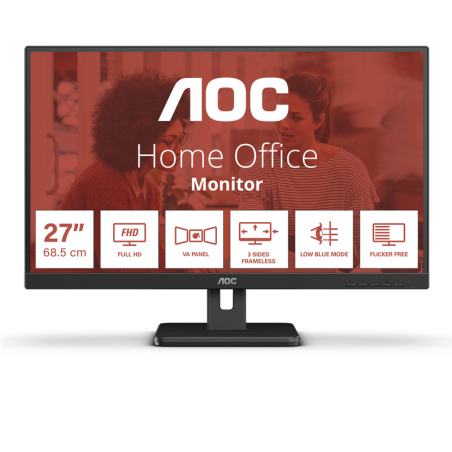 AOC 27E3UM computer monitor 68.6 cm (27") 1920 x 1080 pixels Full HD Black