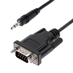 StarTech.com 3ft (1m) DB9 to 3.5mm Serial Cable for Serial Device Configuration, RS232 DB9 Male to 3.5mm Cable Used for Calibrat
