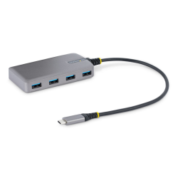 StarTech.com 4-Port USB-C Hub - 5Gbps - Bus Powered - USB C to 4x USB-A Hub w/ Optional Auxiliary Power Input - Portable Desktop