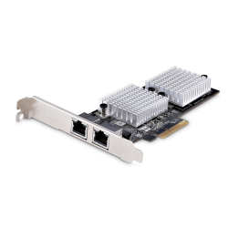 StarTech.com 2-Port 10GbE PCIe Network Adapter Card, Network Card for PCs/Servers, Six-Speed PCIe Ethernet Card with Jumbo Frame