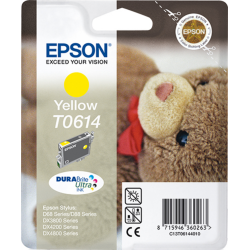 Epson Teddybear Singlepack Yellow T0614 DURABrite Ultra Ink