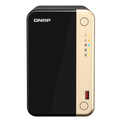 QNAP TS-264 NAS Tower Intel® Celeron® N5095 8 GB 0 TB QNAP QTS Black, Gold