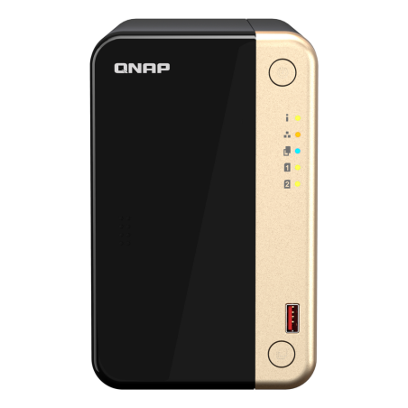 QNAP TS-264 NAS Tower Intel® Celeron® N5095 8 GB 0 TB QNAP QTS Black, Gold