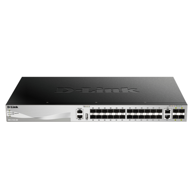 D-Link 24 x SFP ports Layer 3 Stackable Managed Gigabit Switch
