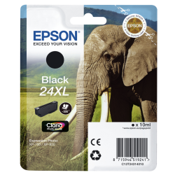 Epson Elephant Singlepack Black 24XL Claria Photo HD Ink