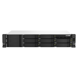 QNAP TS-864EU-RP-8G NAS/storage server Rack (2U) Intel® Celeron® N5095 8 GB DDR4 0 TB QNAP Turbo System Black