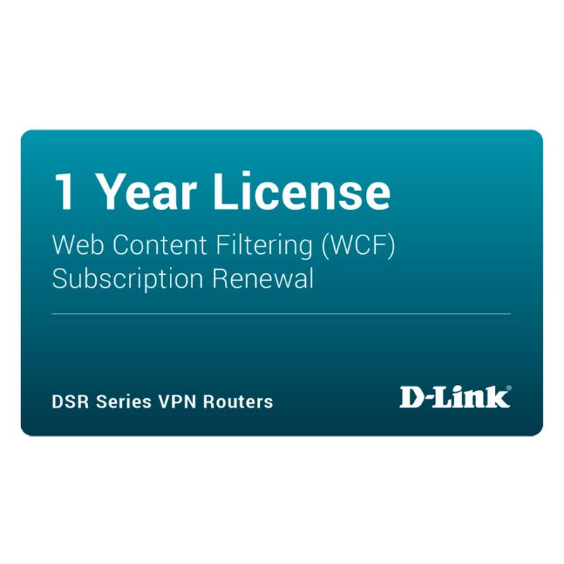D-Link DSR-250 Dynamic Web Content Filtering License 12-months