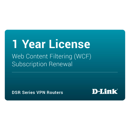 D-Link DSR-250 Dynamic Web Content Filtering License 12-months