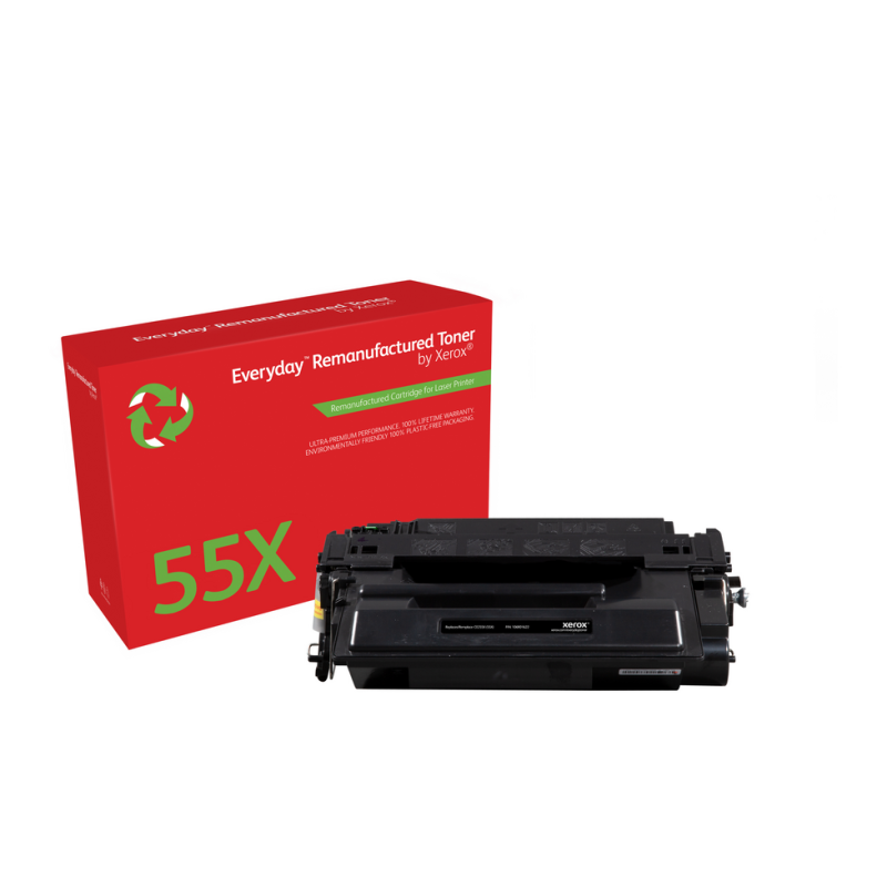 Everyday™ Mono Remanufactured Toner by Xerox compatible with HP 55X (CE255X), High capacity