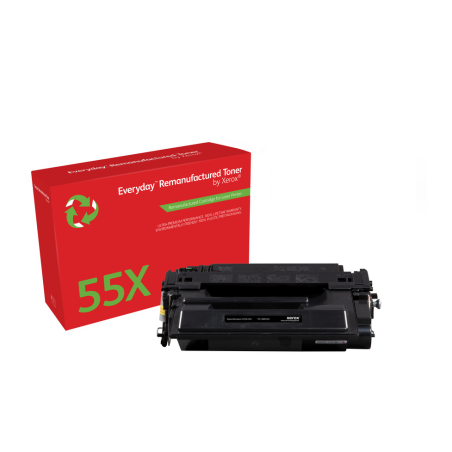 Everyday™ Mono Remanufactured Toner by Xerox compatible with HP 55X (CE255X), High capacity
