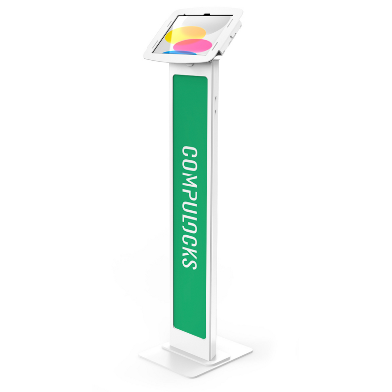 Compulocks iPad 10.9" 10th Gen Space Enclosure Brandable Floor Stand White