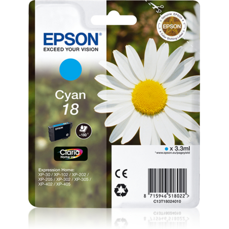 Epson Daisy Singlepack Cyan 18 Claria Home Ink