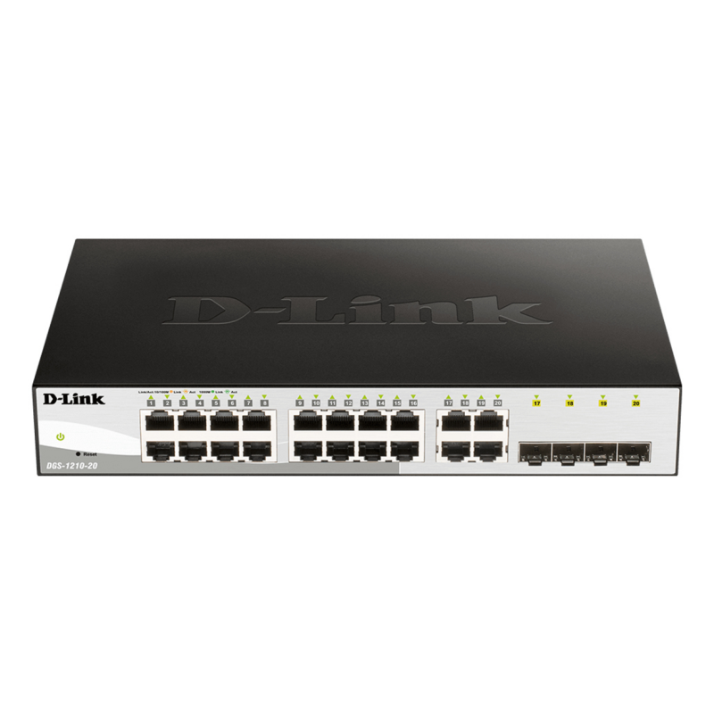 D-Link 20-Port Gigabit Smart Managed Switch including 4 SFP ports