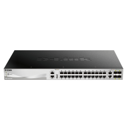 D-Link 24 x 10/100/1000BASE-T Ports Layer 3 Stackable Managed Gigabit Switch