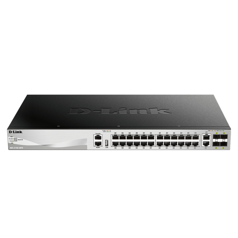 D-Link 24 x 10/100/1000BASE-T Ports Layer 3 Stackable Managed Gigabit Switch