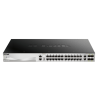 D-Link 24 x 10/100/1000BASE-T Ports Layer 3 Stackable Managed Gigabit Switch