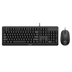 Philips 2000 series SPT6207BL/39 keyboard Mouse included Universal USB QWERTY English Black
