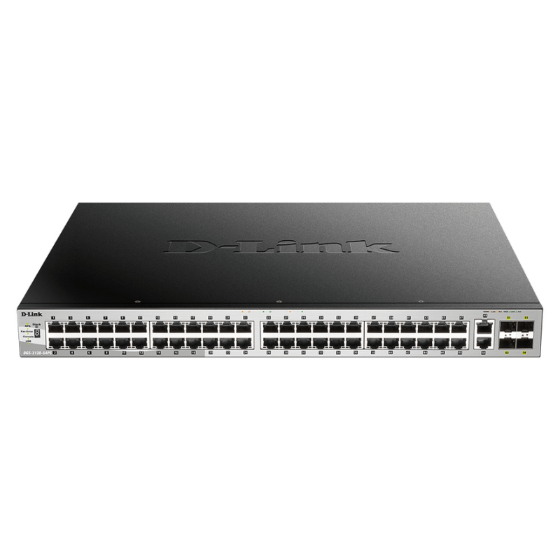 D-Link 48 x 10/100/1000BASE-T PoE ports (370W budget) Layer 3 Stackable Managed Gigabit Switch