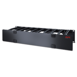 APC NetShelter Cable Management, Horizontal Cable Manager, 2U, Single Side with Cover, Black, 482.6 x 88.9 x 165.1 mm
