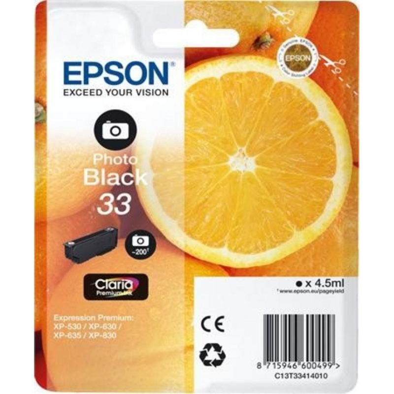 Epson Oranges 33 PHBK ink cartridge 1 pc(s) Original Standard Yield Photo black