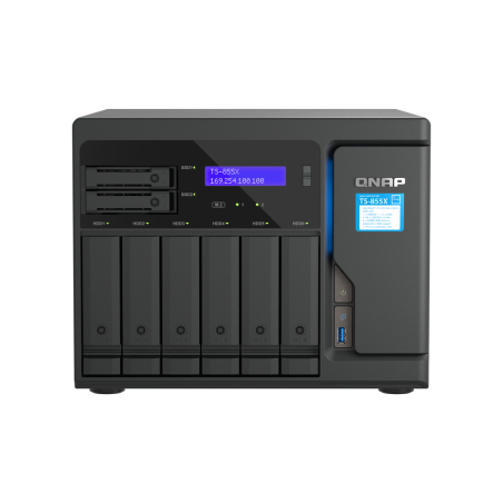 QNAP TS-855X SAN Tower Intel Atom® C5125 8 GB DDR4 0 TB QNAP QTS Black