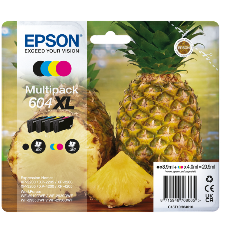 Epson 604XL ink cartridge 4 pc(s) Original High (XL) Yield Black, Cyan, Magenta, Yellow
