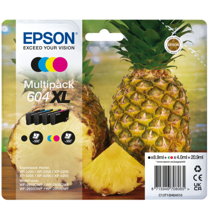 Epson 604XL ink cartridge 4 pc(s) Original High (XL) Yield Black, Cyan, Magenta, Yellow