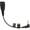 Jabra 8800-00-46 audio cable 0.15 m QD 2.5mm jack Black