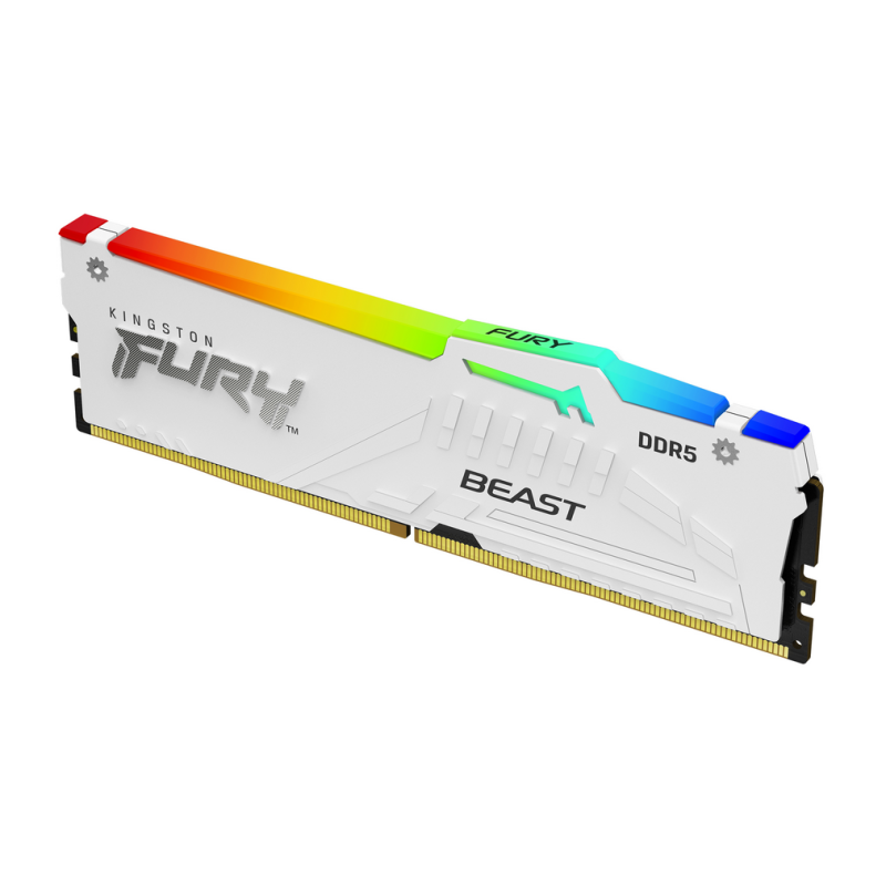 Kingston Technology FURY Beast 16GB 5200MT/s DDR5 CL40 DIMM White RGB XMP